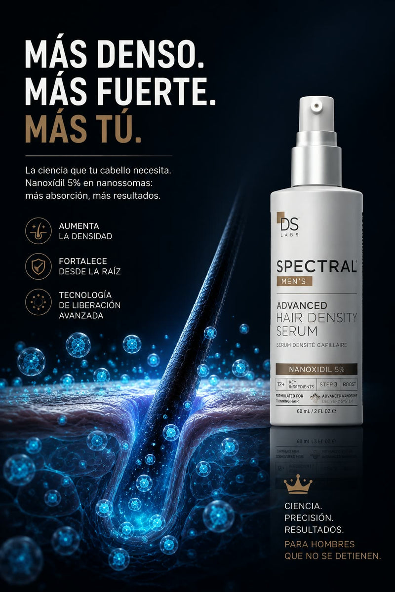 Spectral Men’s — sérum con Nanoxidil 5% en nanosomas